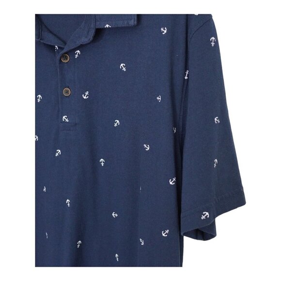 EUC [g] GEORGE Polo Blue Cove Anchor Sz‎ L - Picture 5 of 7